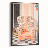 Maximalist Wall Art - Bold Leopard Print Armchair with Eclectic Style