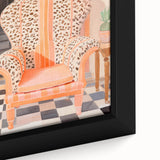 Maximalist Wall Art - Bold Leopard Print Armchair with Eclectic Style