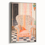 Maximalist Wall Art - Bold Leopard Print Armchair with Eclectic Style