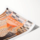 Maximalist Wall Art - Bold Leopard Print Armchair with Eclectic Style