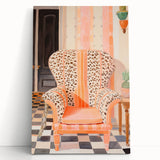 Maximalist Wall Art - Bold Leopard Print Armchair with Eclectic Style