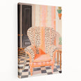 Maximalist Wall Art - Bold Leopard Print Armchair with Eclectic Style