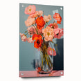 Maximalist Wall Art - Bold Floral Bouquet in Glass Vase with Soft Hues