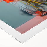 Maximalist Wall Art - Bold Floral Bouquet in Glass Vase with Soft Hues