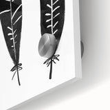 Mid Century Modern Art - Minimalist Geometric Wall Decor - Black & White