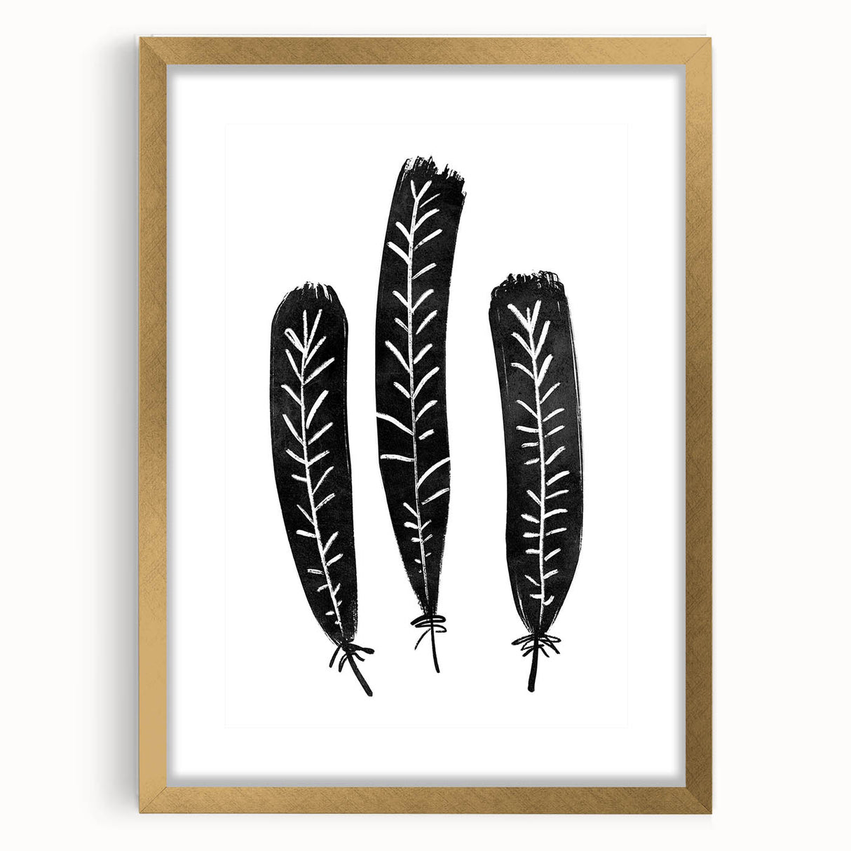 Mid Century Modern Art - Minimalist Geometric Wall Decor - Black & White