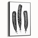 Mid Century Modern Art - Minimalist Geometric Wall Decor - Black & White