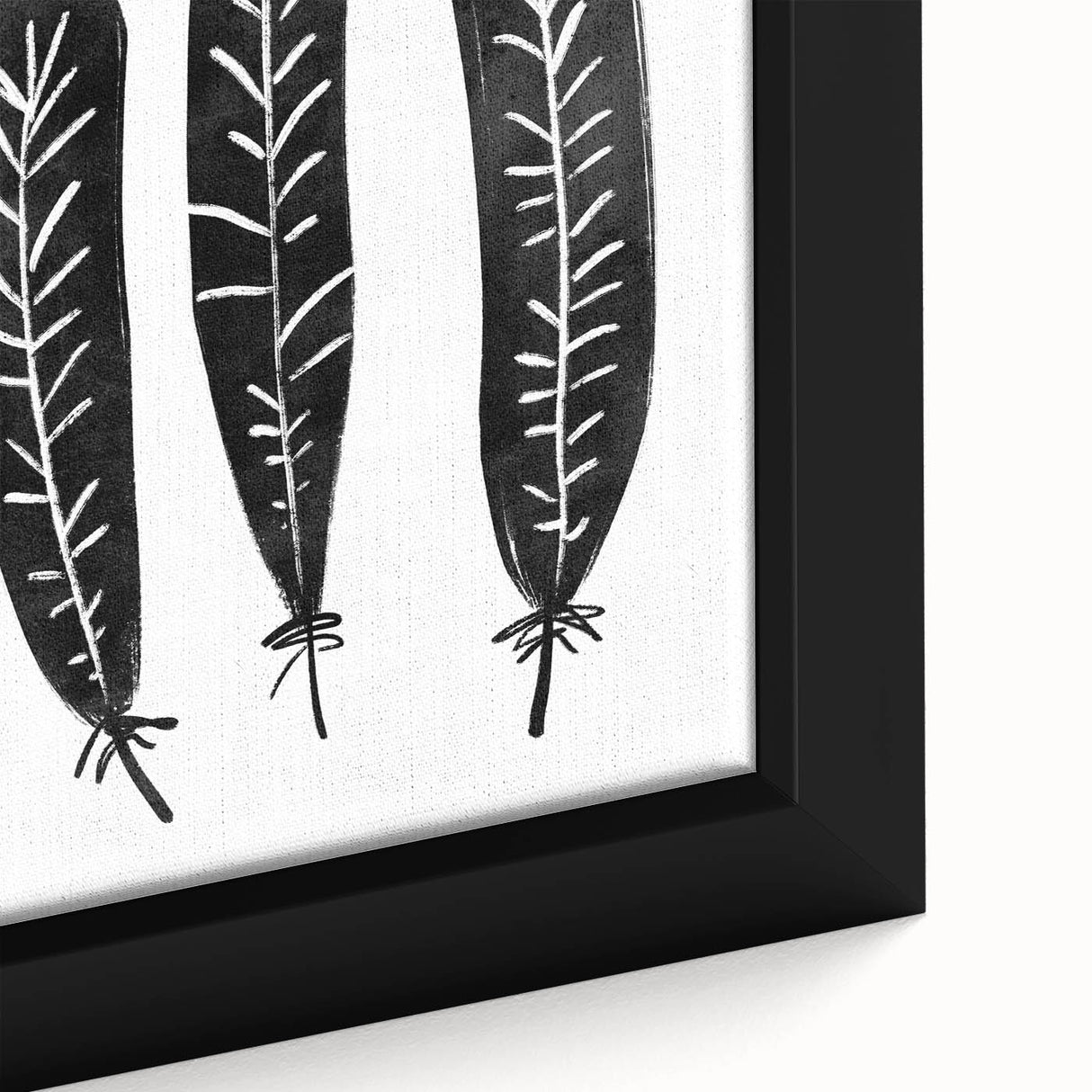 Mid Century Modern Art - Minimalist Geometric Wall Decor - Black & White
