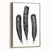 Mid Century Modern Art - Minimalist Geometric Wall Decor - Black & White