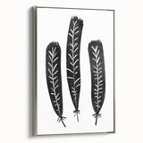 Mid Century Modern Art - Minimalist Geometric Wall Decor - Black & White