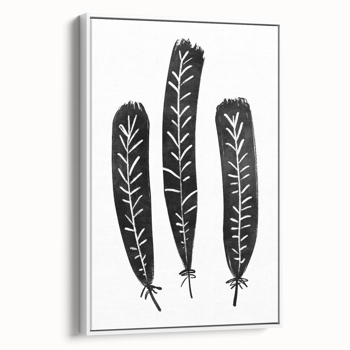Mid Century Modern Art - Minimalist Geometric Wall Decor - Black & White