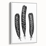 Mid Century Modern Art - Minimalist Geometric Wall Decor - Black & White