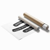 Mid Century Modern Art - Minimalist Geometric Wall Decor - Black & White