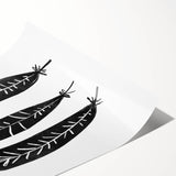 Mid Century Modern Art - Minimalist Geometric Wall Decor - Black & White