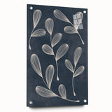 Mid Century Modern Art - Abstract Retro Leaf Pattern in Minimalist Style