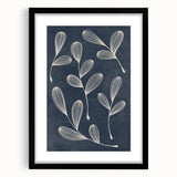 Mid Century Modern Art - Abstract Retro Leaf Pattern in Minimalist Style