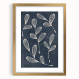 Mid Century Modern Art - Abstract Retro Leaf Pattern in Minimalist Style