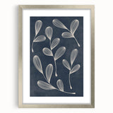 Mid Century Modern Art - Abstract Retro Leaf Pattern in Minimalist Style