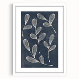 Mid Century Modern Art - Abstract Retro Leaf Pattern in Minimalist Style