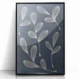 Mid Century Modern Art - Abstract Retro Leaf Pattern in Minimalist Style