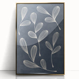 Mid Century Modern Art - Abstract Retro Leaf Pattern in Minimalist Style