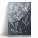 Mid Century Modern Art - Abstract Retro Leaf Pattern in Minimalist Style