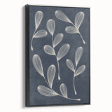 Mid Century Modern Art - Abstract Retro Leaf Pattern in Minimalist Style