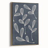 Mid Century Modern Art - Abstract Retro Leaf Pattern in Minimalist Style