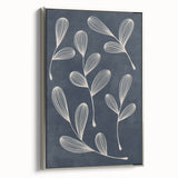 Mid Century Modern Art - Abstract Retro Leaf Pattern in Minimalist Style