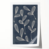 Mid Century Modern Art - Abstract Retro Leaf Pattern in Minimalist Style