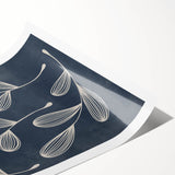 Mid Century Modern Art - Abstract Retro Leaf Pattern in Minimalist Style