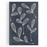 Mid Century Modern Art - Abstract Retro Leaf Pattern in Minimalist Style