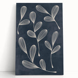 Mid Century Modern Art - Abstract Retro Leaf Pattern in Minimalist Style