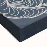 Mid Century Modern Art - Retro Spiral Geometric Design in Navy Blue