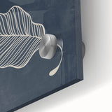 Mid Century Modern Art - Retro Abstract Leaf Design in Minimalist Style