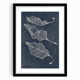 Mid Century Modern Art - Retro Abstract Leaf Design in Minimalist Style