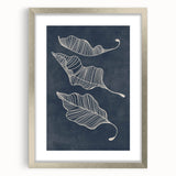 Mid Century Modern Art - Retro Abstract Leaf Design in Minimalist Style