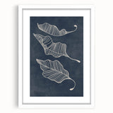 Mid Century Modern Art - Retro Abstract Leaf Design in Minimalist Style