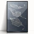 Mid Century Modern Art - Retro Abstract Leaf Design in Minimalist Style