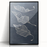 Mid Century Modern Art - Retro Abstract Leaf Design in Minimalist Style