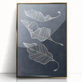 Mid Century Modern Art - Retro Abstract Leaf Design in Minimalist Style