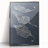 Mid Century Modern Art - Retro Abstract Leaf Design in Minimalist Style