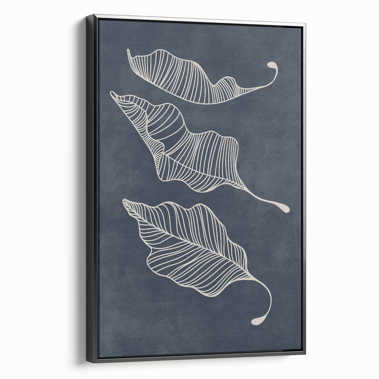 Mid Century Modern Art - Retro Abstract Leaf Design in Minimalist Style