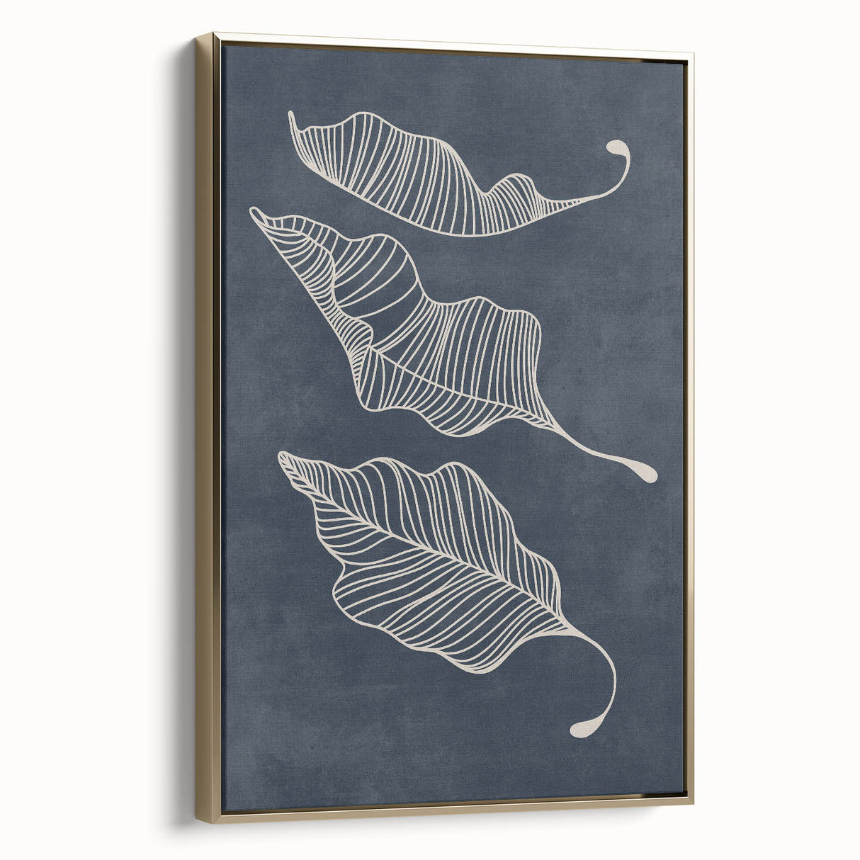 Mid Century Modern Art - Retro Abstract Leaf Design in Minimalist Style