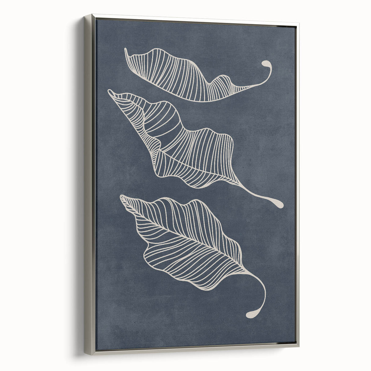 Mid Century Modern Art - Retro Abstract Leaf Design in Minimalist Style