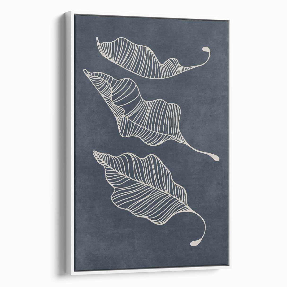 Mid Century Modern Art - Retro Abstract Leaf Design in Minimalist Style