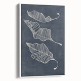 Mid Century Modern Art - Retro Abstract Leaf Design in Minimalist Style