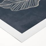 Mid Century Modern Art - Retro Abstract Leaf Design in Minimalist Style