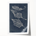 Mid Century Modern Art - Retro Abstract Leaf Design in Minimalist Style