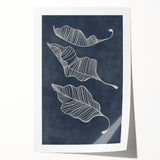 Mid Century Modern Art - Retro Abstract Leaf Design in Minimalist Style